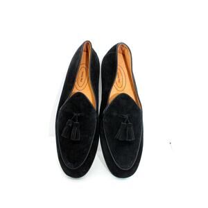 Journey West Men's Black Suede Tassle Loafers sz 11.5